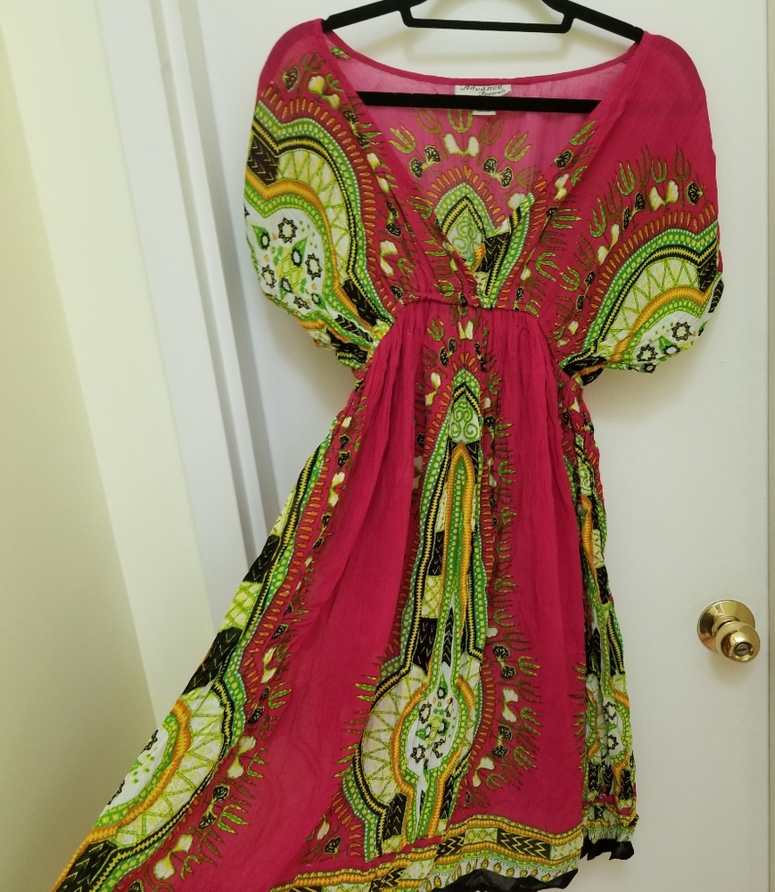 Pink -Green dress